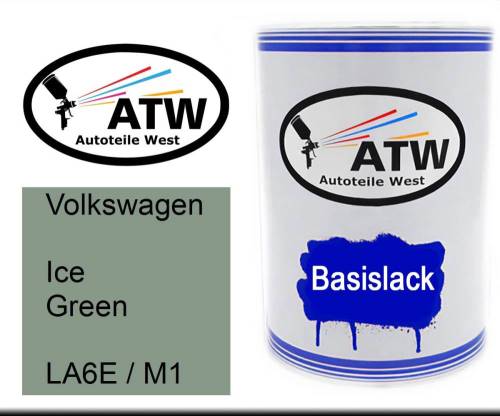 Volkswagen, Ice Green, LA6E / M1: 500ml Lackdose, von ATW Autoteile West.